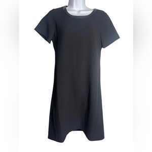 Madewell dress size XS little black dress‎ with faux leather trim PERFECT 🖤🖤